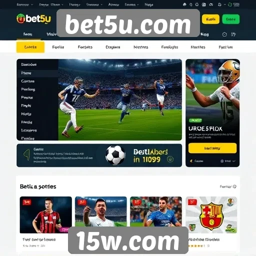 Interface do usuário no site bet5u.com